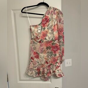 Express One Shoulder Floral Romper - XS - NWT
